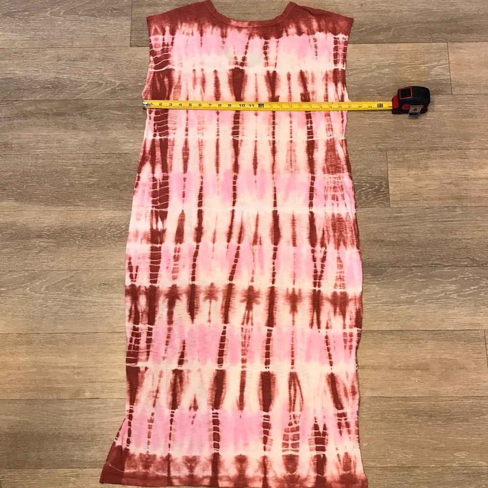 Universal Thread Pink and Brown Tie-Dye Sleeveless Maxi Dress - Picture 2 of 5
